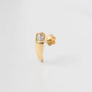 18ct Yellow Gold Faux Nose Ring with Screw Back Nose Stud set with one Cubic Zirconia NIP-7-090