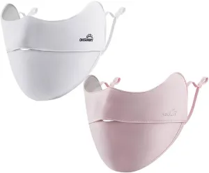 2 Pack Breathable UV Face Covering UPF 50  Women Sun Protection Mask Sunscreen Sports Face Cover SLN3M072