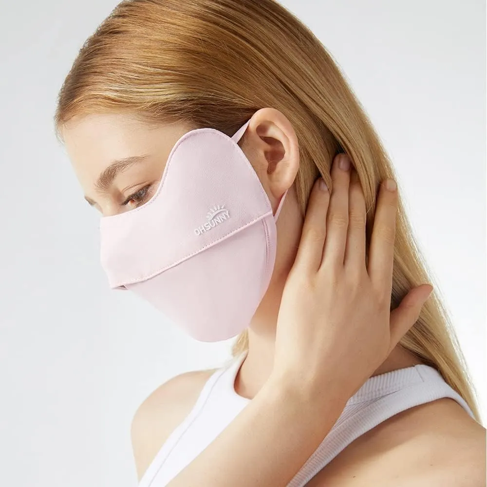 2 Pack Breathable UV Face Covering UPF 50  Women Sun Protection Mask Sunscreen Sports Face Cover SLN3M072