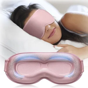3D Weighted Sleep Mask for Women: 100% Light Blocking - Night Shift Nurse Essentials for Work, Road Trip Travel and Flight Essentials - Zero Eye Pressure for Eyelash, Soft Memory Foam, Pink