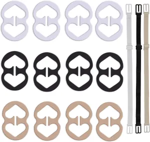 Bra Strap Clips, Bra Clips to Make Racerback, Bra Strap Holders for Slip, Bra Strap Holder - Conceal Hide Straps - Cleavage Control