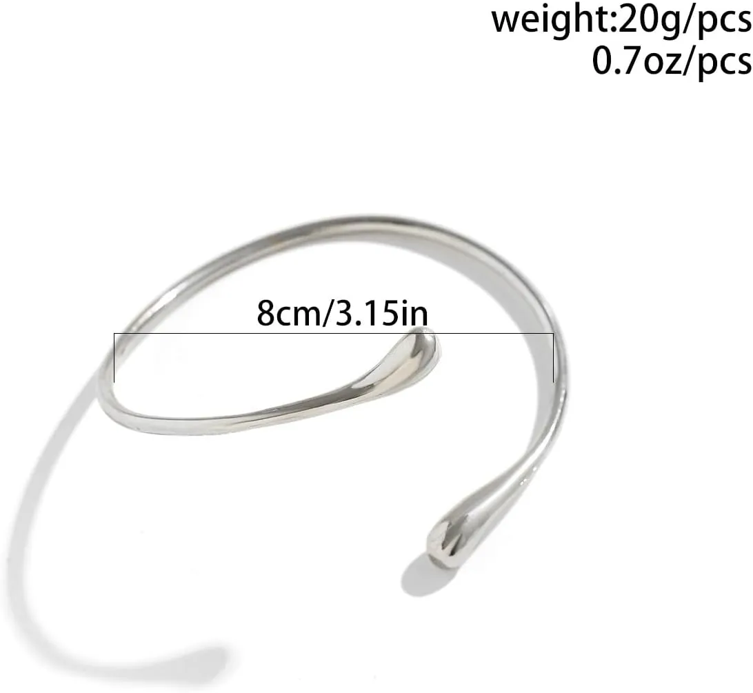 CSIYANJRY99 Gold Silver Arm Cuff for Women Minimalist Arm Cuff Upper Arm Snake Cuffs Jewelry for Women Layered Bangle Armband Armlet