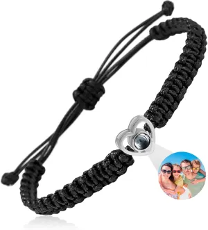 Custom Bracelet with Picture Inside,Projection Picture Bracelet Personalized Photo,Customized Photo Bracelets Gifts Memorial Gifts for Couples/Women/Men