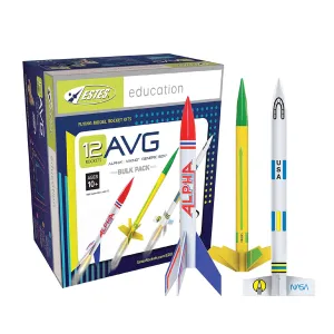 Estes 1753 AVG Bulk Variety Pack of Rocket-Building Kits, Beginner and Intermediate Flying-Rocket-Model Kits for Ages 10 , Includes Viking, Alpha, and EX2 Rockets