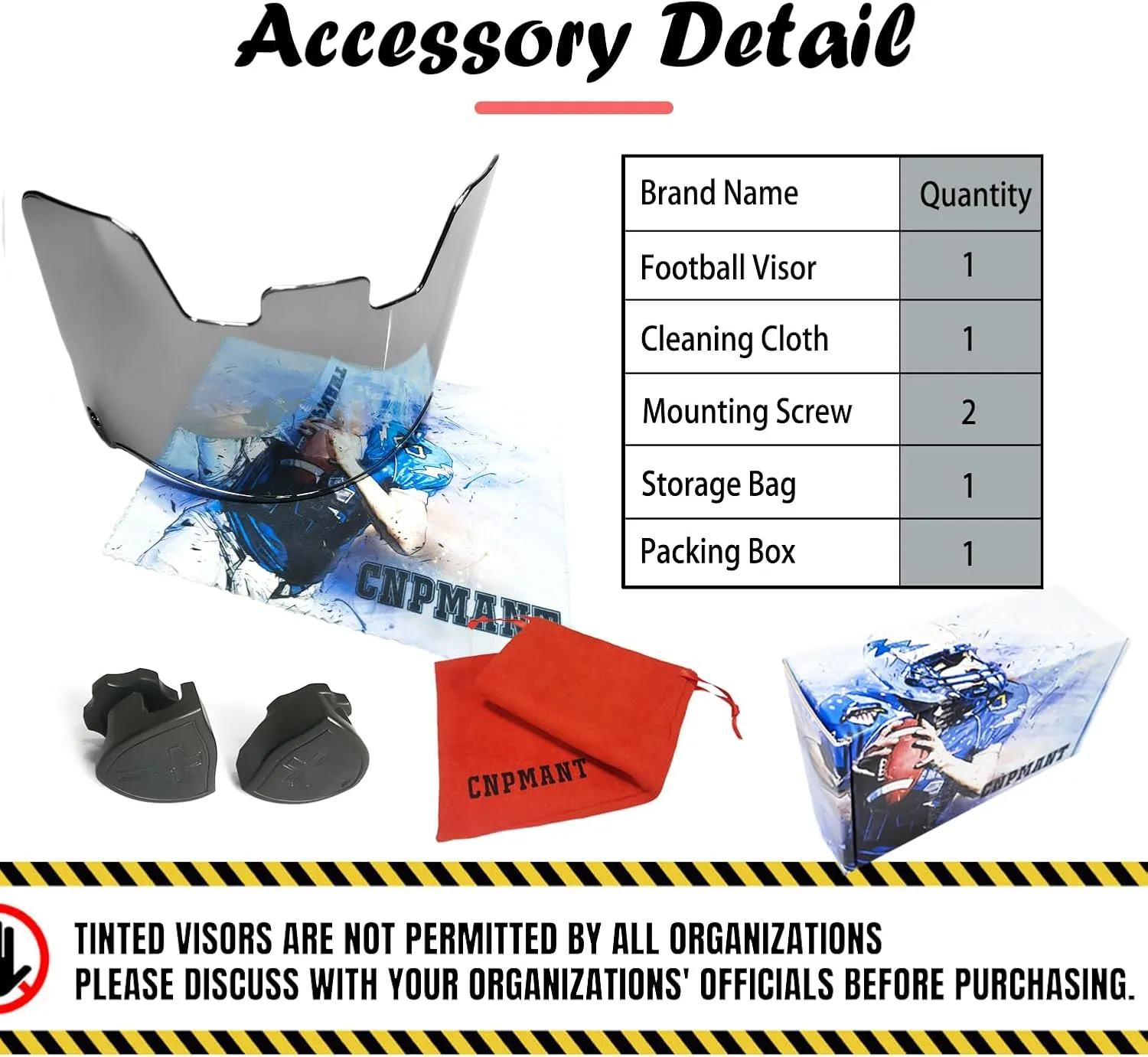 Football Visor, Youth and Adult Football Helmet Viosor. Facial Protection Visor For Football Helmet Accessories, Shock Resistance, Scratch Resistant, UV Block, Reduces Glare, Enhances Clarity.