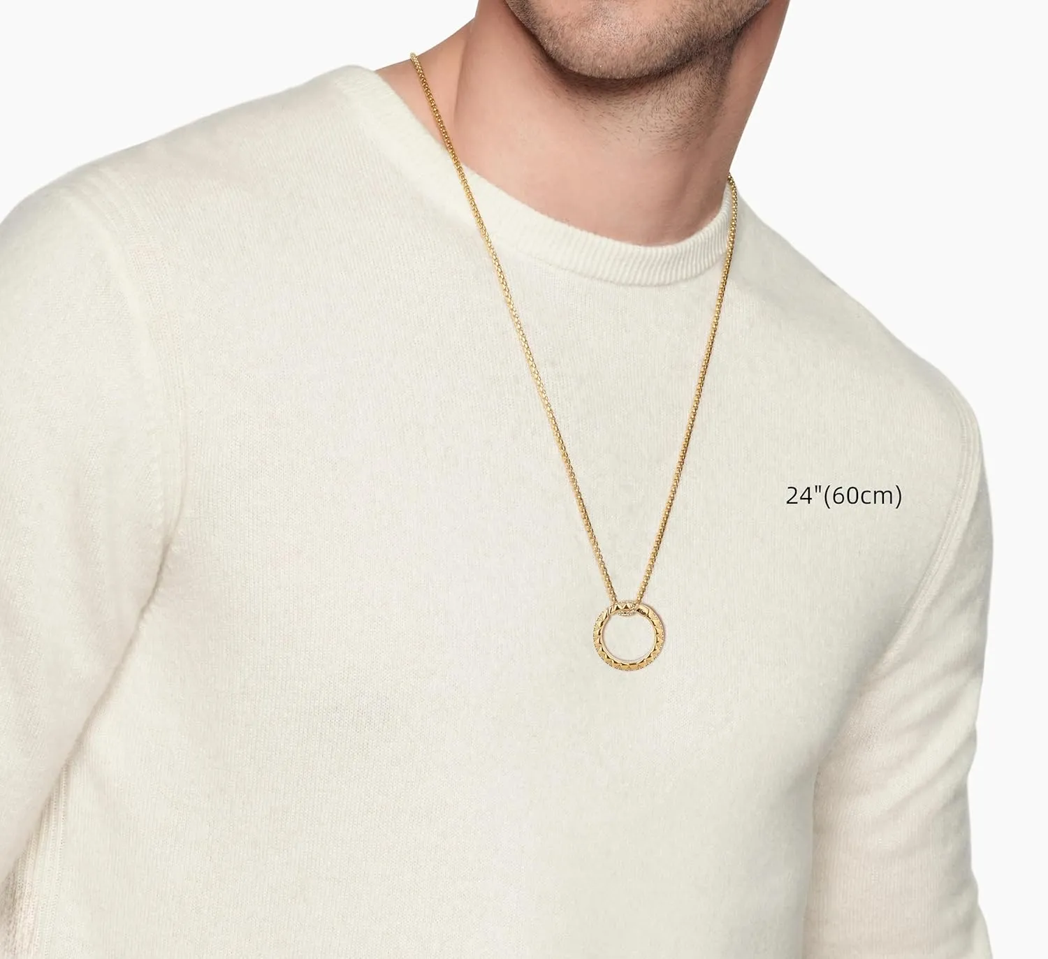 GAVU Mens Ring Holder Necklace, Stainless Steel King Keeper Necklace for Men and Women