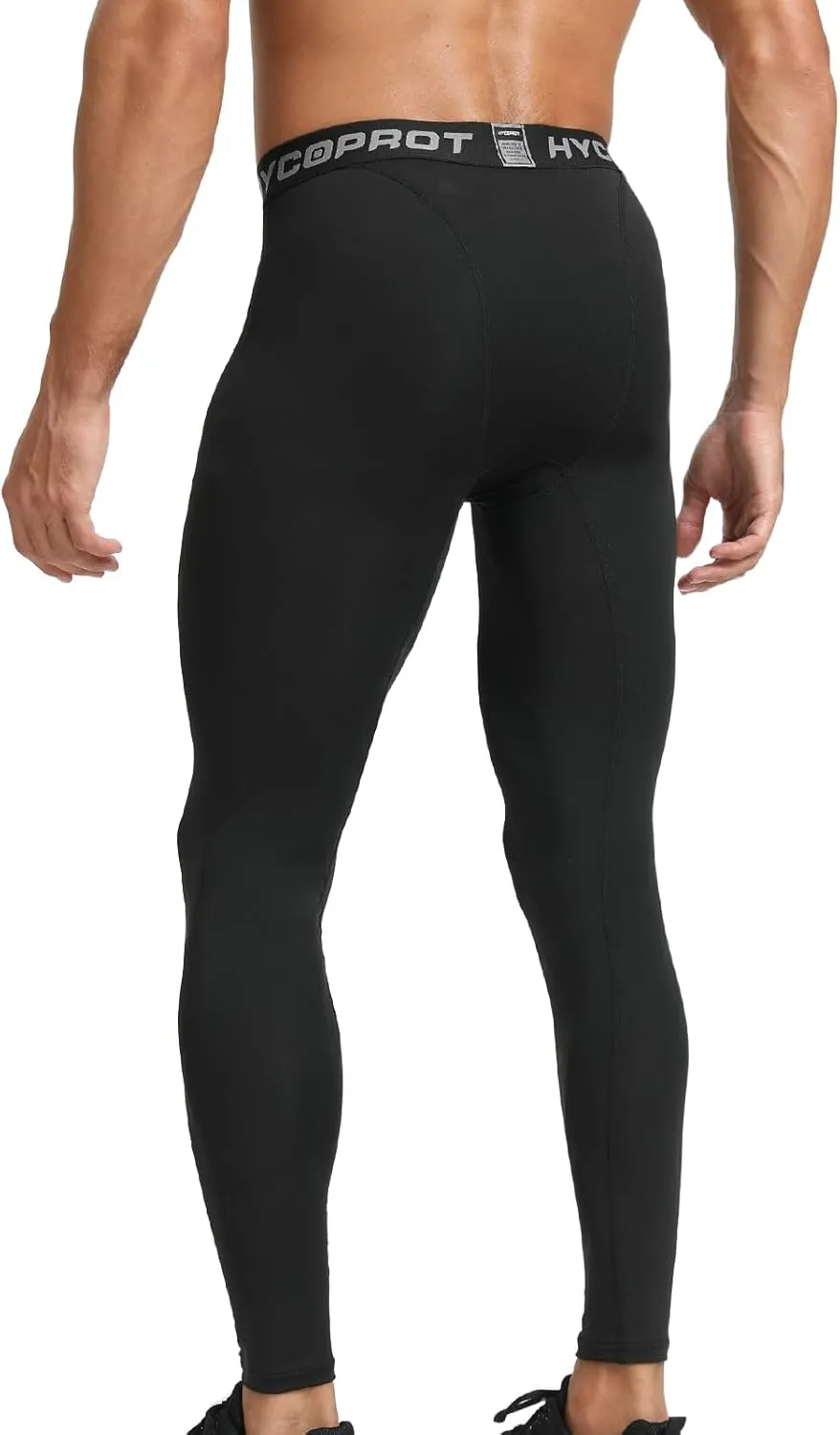 HYCOPROT Men's Compression Pants, Athletic Leggings Base Layer Cool Dry Workout Tights for Running Yoga Gym Basketball