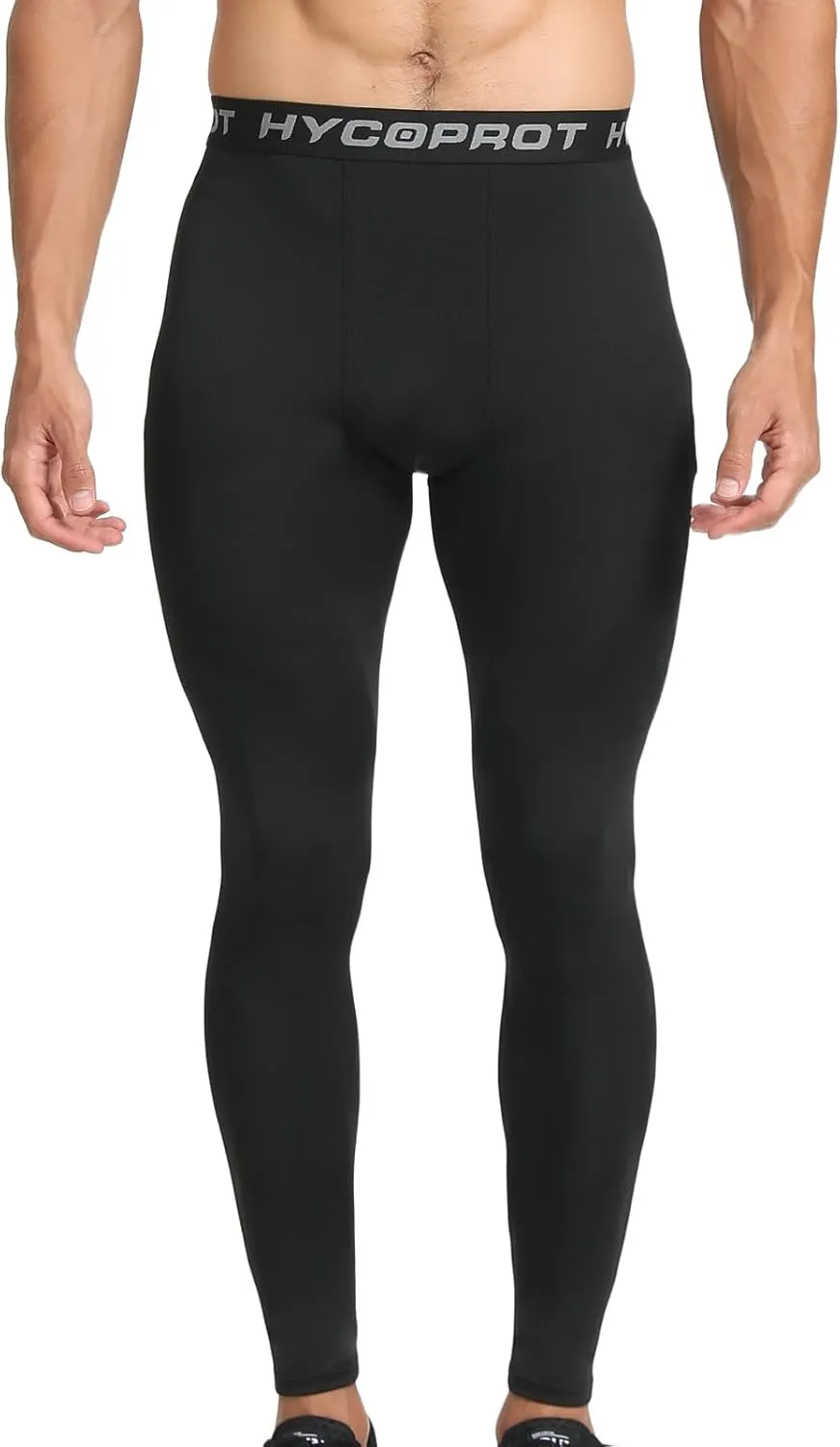 HYCOPROT Men's Compression Pants, Athletic Leggings Base Layer Cool Dry Workout Tights for Running Yoga Gym Basketball