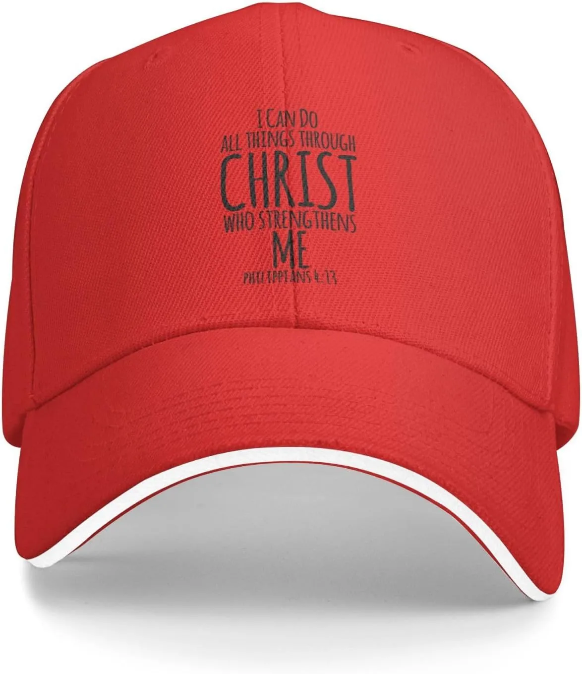 I Can Do All Things Through Christ, Christian God Baseball Caps Men Women Ball Hat Adjustable Trucker Hat Cowboy Hat