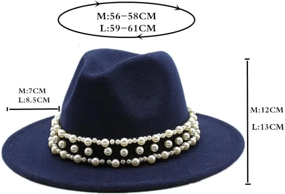 JNKIHAPOT Women Fedora Hat Elastic Ribbon Winter Unisex Fedora Hat Jazz Fedora Hat