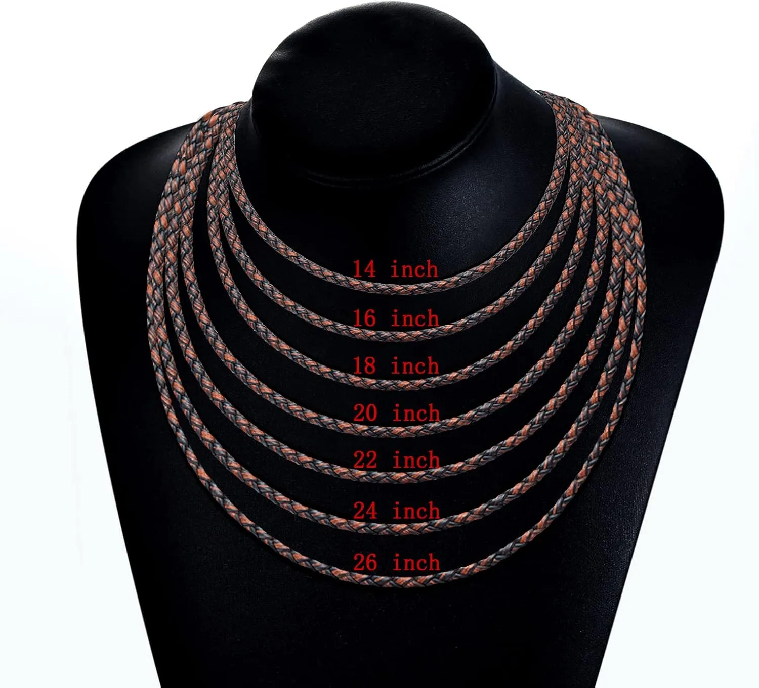 KXJ 5mm Leather Cord Rope Chain Necklace for Women Men,316L Stainless Steel Magnet Clasp Jewelry Gifts for Boys Brother Boyfriend Son Graduation Birthday Anniversary,Come Gift Box,14'' 16'' 18'' 20''21'' 22'' 24'' 26'' Made in Italy
