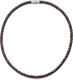 KXJ 5mm Leather Cord Rope Chain Necklace for Women Men,316L Stainless Steel Magnet Clasp Jewelry Gifts for Boys Brother Boyfriend Son Graduation Birthday Anniversary,Come Gift Box,14'' 16'' 18'' 20''21'' 22'' 24'' 26'' Made in Italy