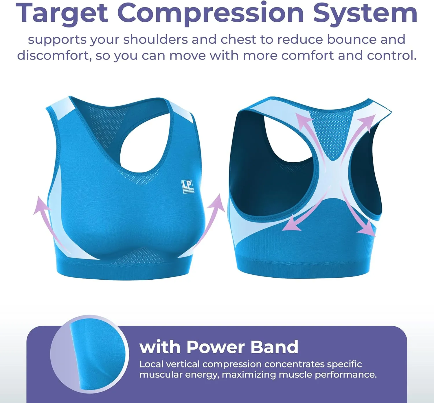 LP SUPPORT 235Z High Impact Sports Bras for Women - Workout, Gym, Yoga Bra for Ultimate Comfort & Support
