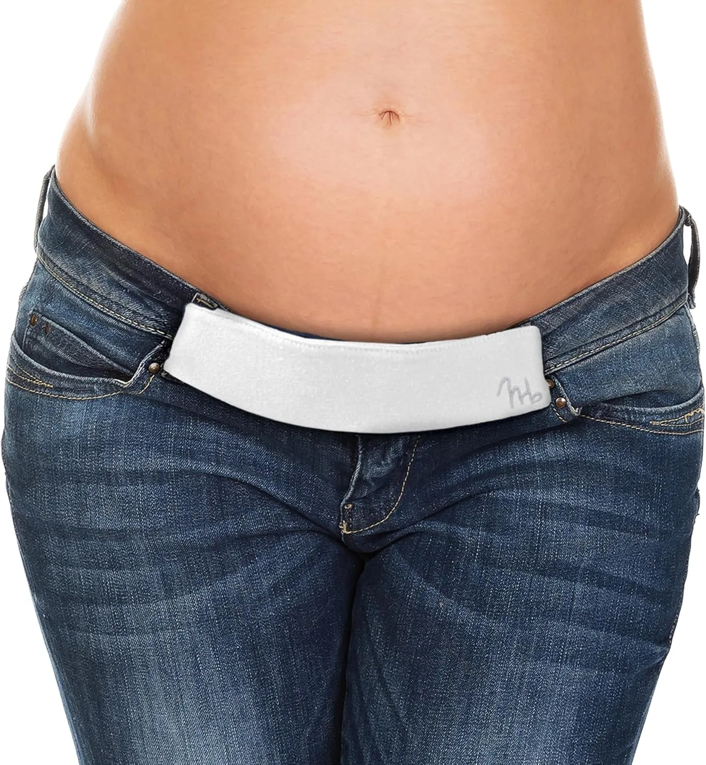 Maternity Belly Band  Instantly Extend Your Jeans, Pants & Shorts | Adjustable Waistband Extender for Pregnancy & Postpartum | Soft & Stretchy Maternity Clothes Accessory for Comfort & Support