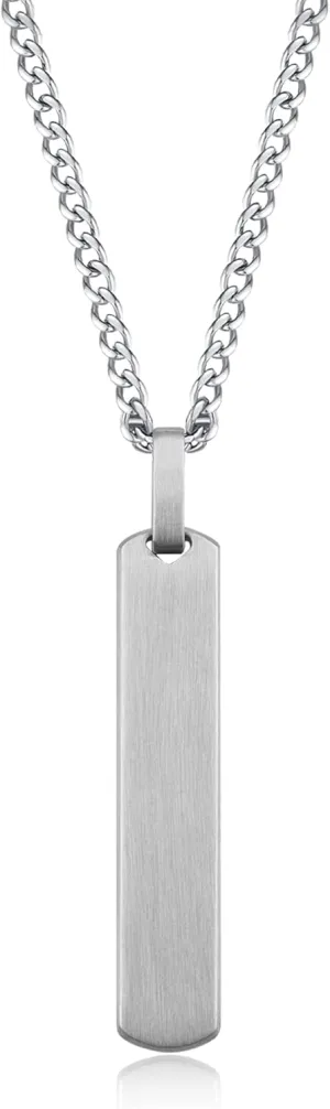 New Designs Men??s Stainless Steel Gold Bar Pendant Necklace