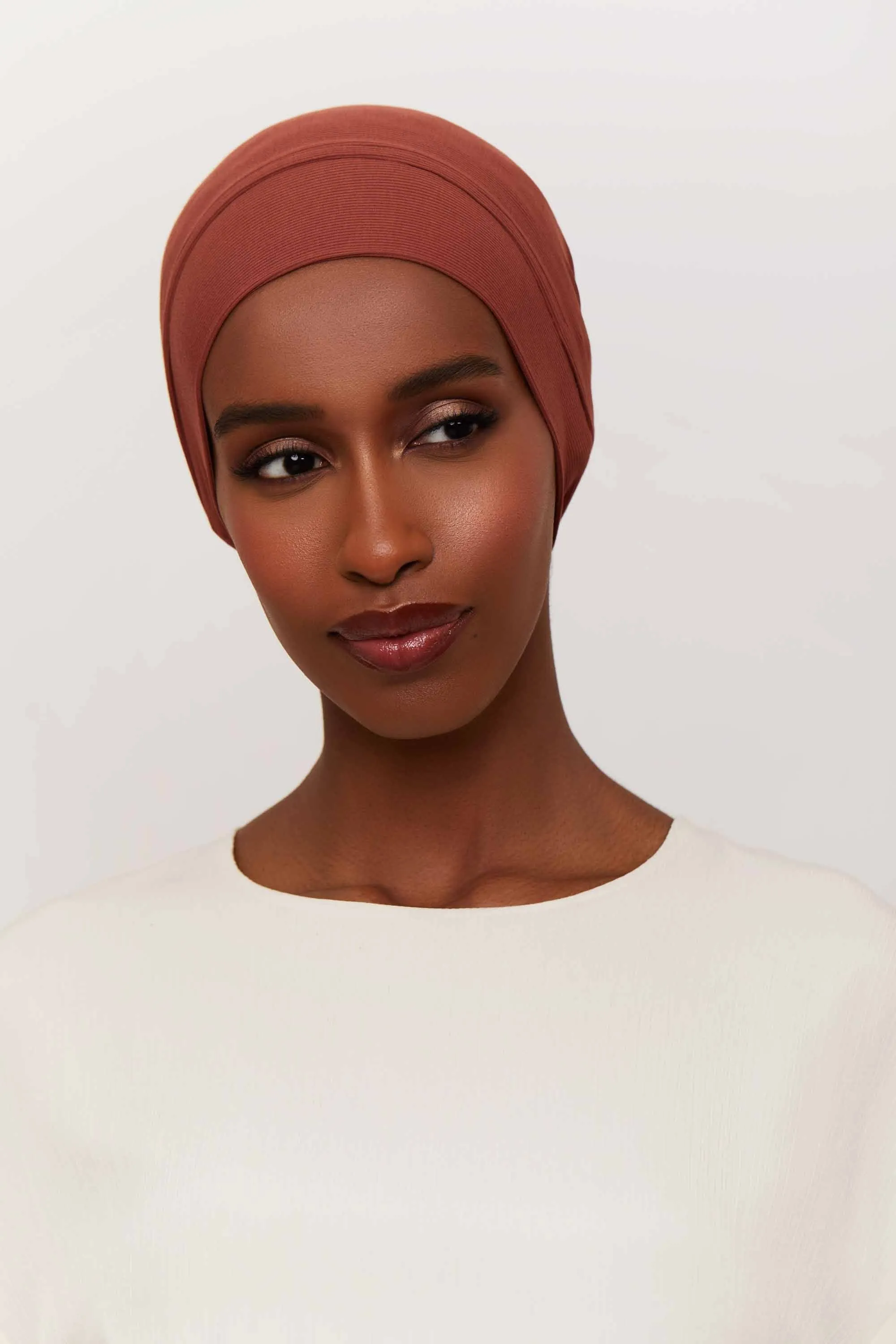 Ribbed Tie Back Undercap - Brown Out