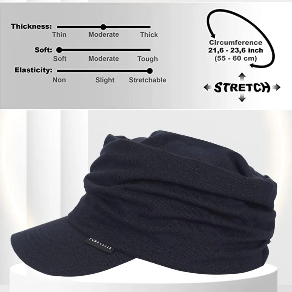 Ruphedy Newsboy Cap for Women Summer Chemo Headwear Hair Loss Cancer Hat with Brim