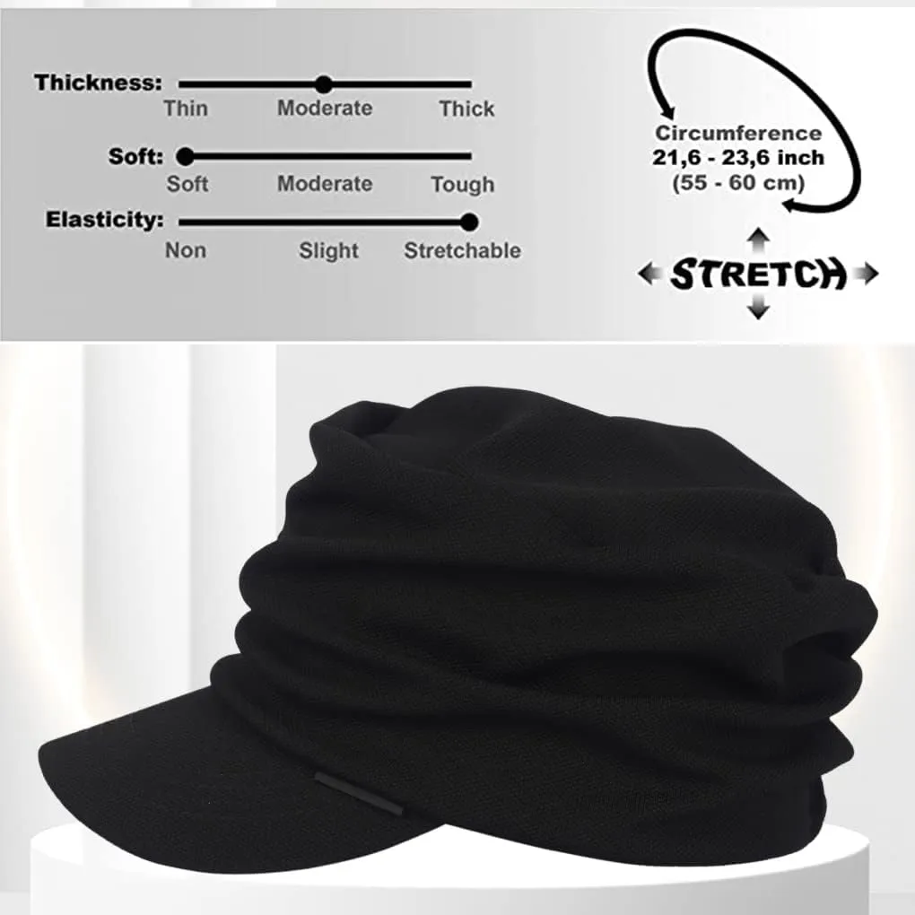 Ruphedy Newsboy Cap for Women Summer Chemo Headwear Hair Loss Cancer Hat with Brim