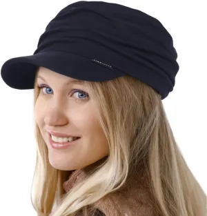 Ruphedy Newsboy Cap for Women Summer Chemo Headwear Hair Loss Cancer Hat with Brim