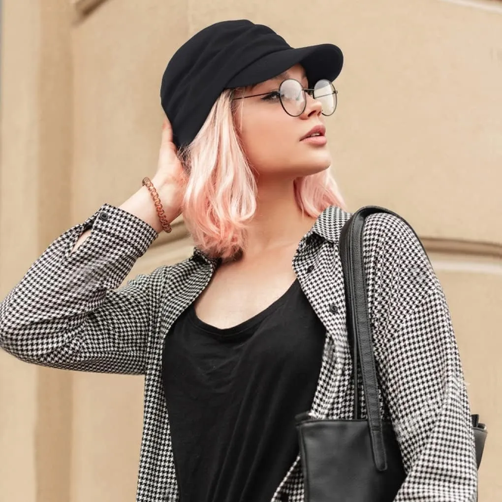 Ruphedy Newsboy Cap for Women Summer Chemo Headwear Hair Loss Cancer Hat with Brim