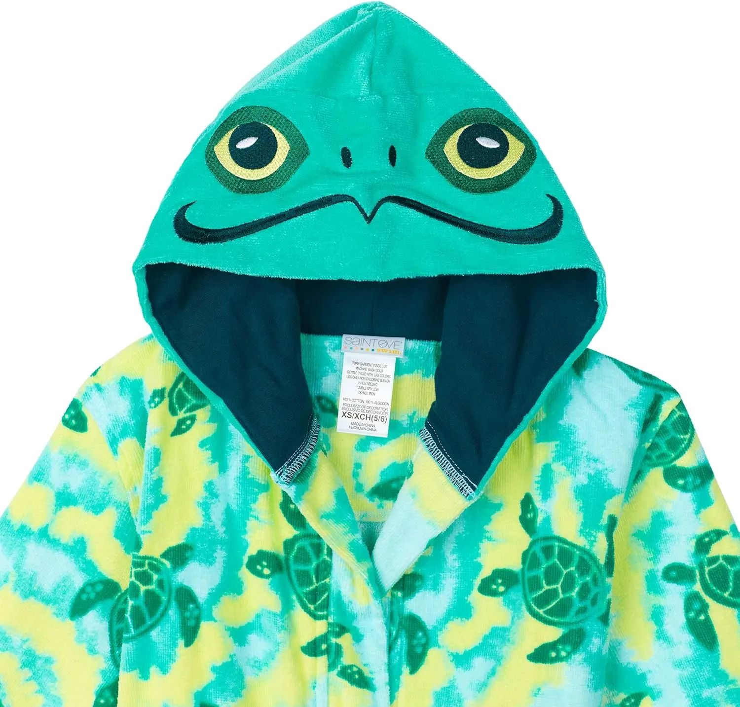Saint Eve Kids Hooded Terry Swim and Beach Cover Up Robe for Boys and Girls