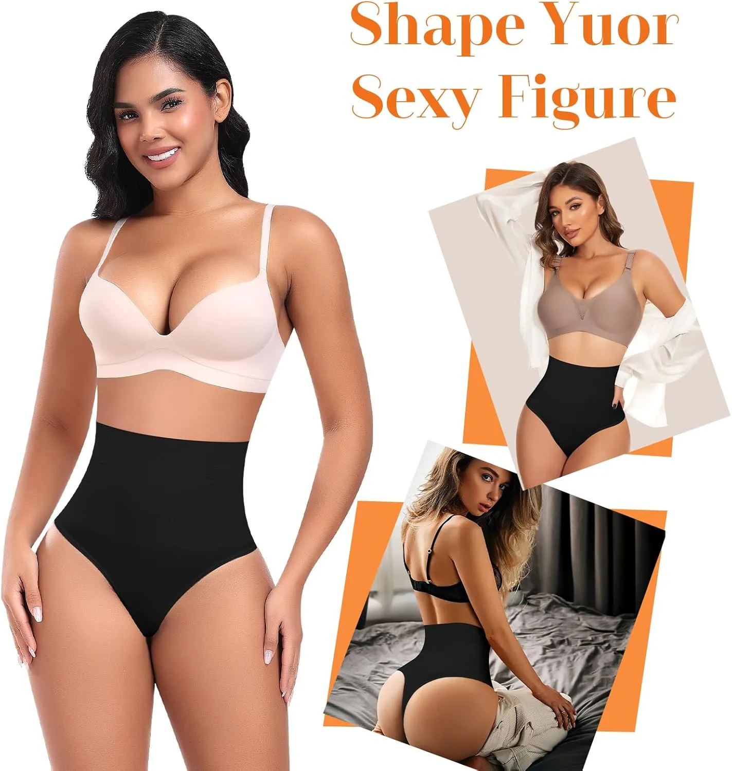 Tummy Control Thong Shapewear for Women High Waisted Body Shaper Panties Shaping Thong Girdle Underwear