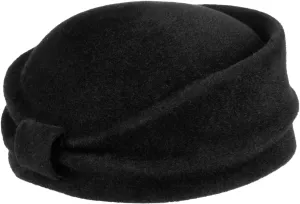 Uni Fur Felt Pillbox Hat Women Black One Size