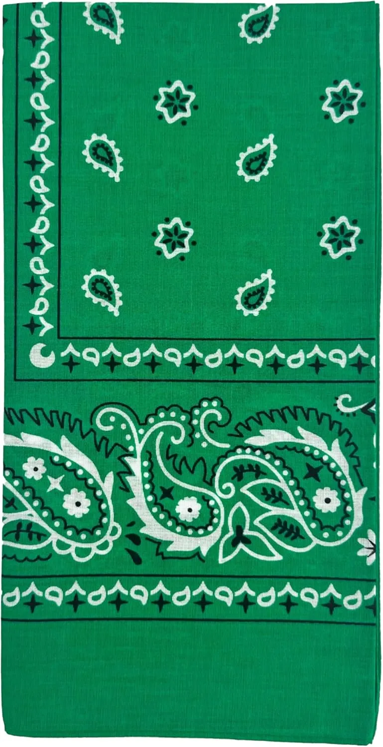 Vamqor 100% Cotton 10 Pack Fine Bandanas