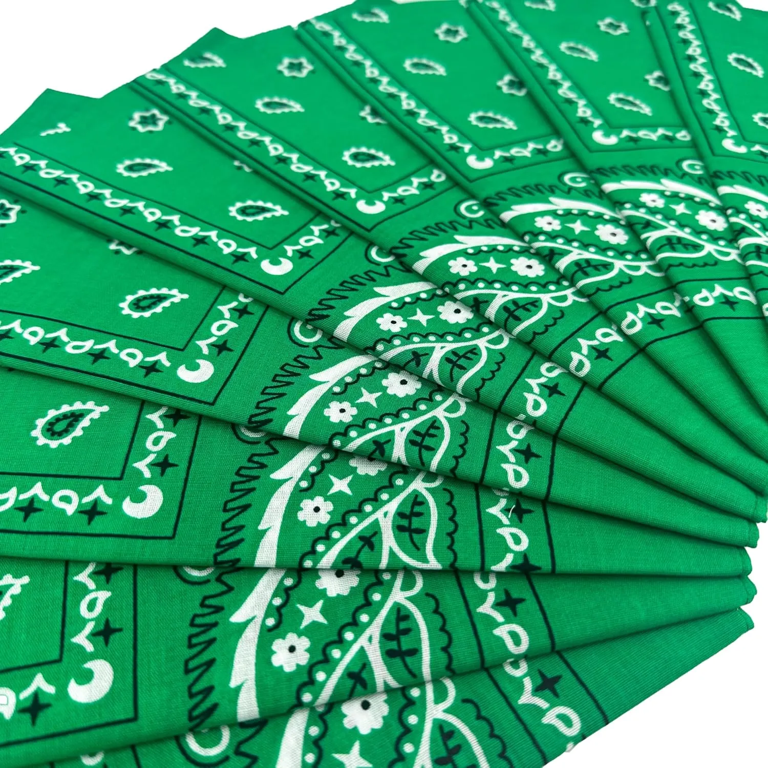 Vamqor 100% Cotton 10 Pack Fine Bandanas