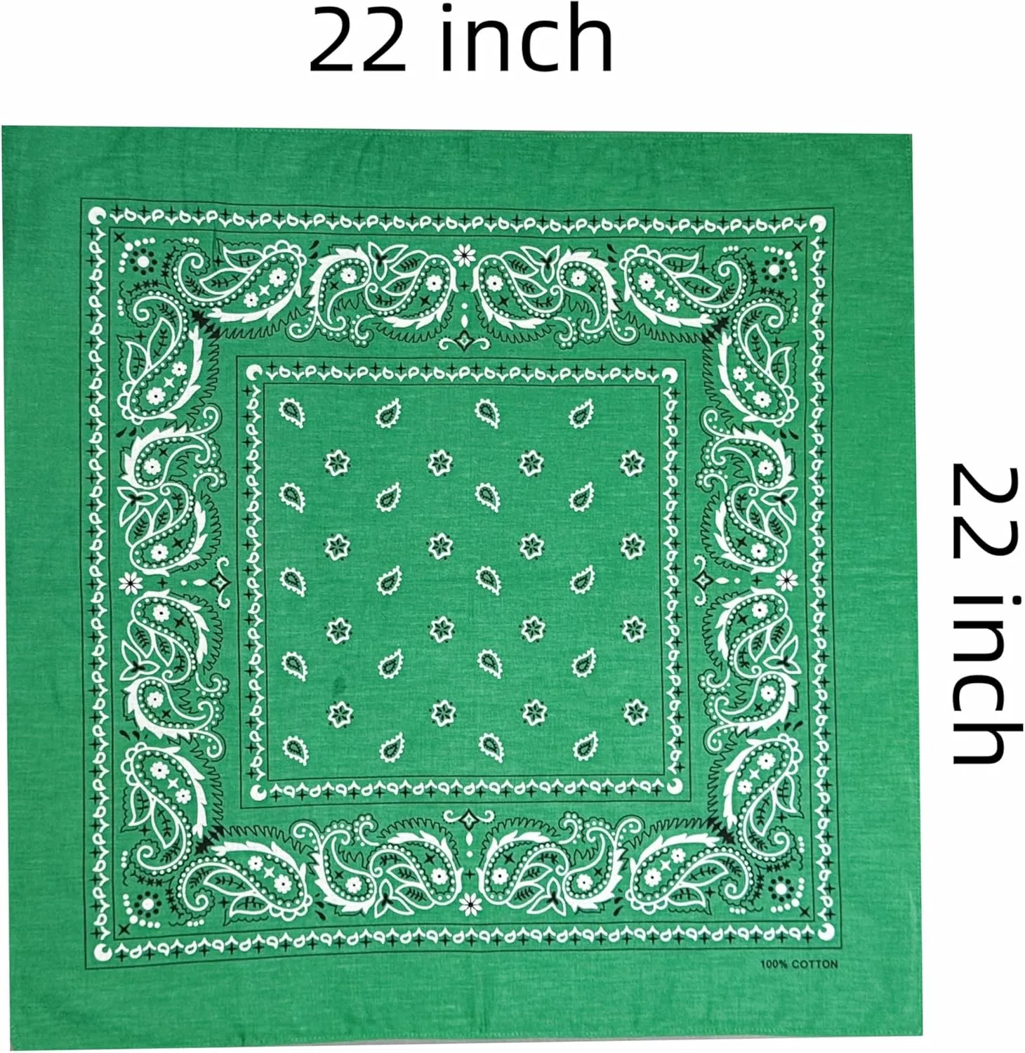 Vamqor 100% Cotton 10 Pack Fine Bandanas