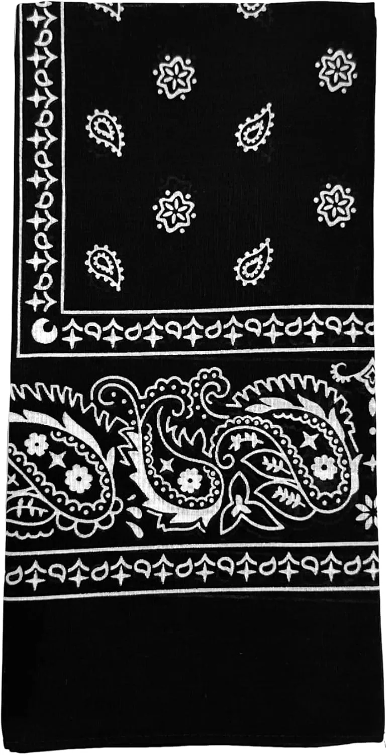 Vamqor 100% Cotton 10 Pack Fine Bandanas