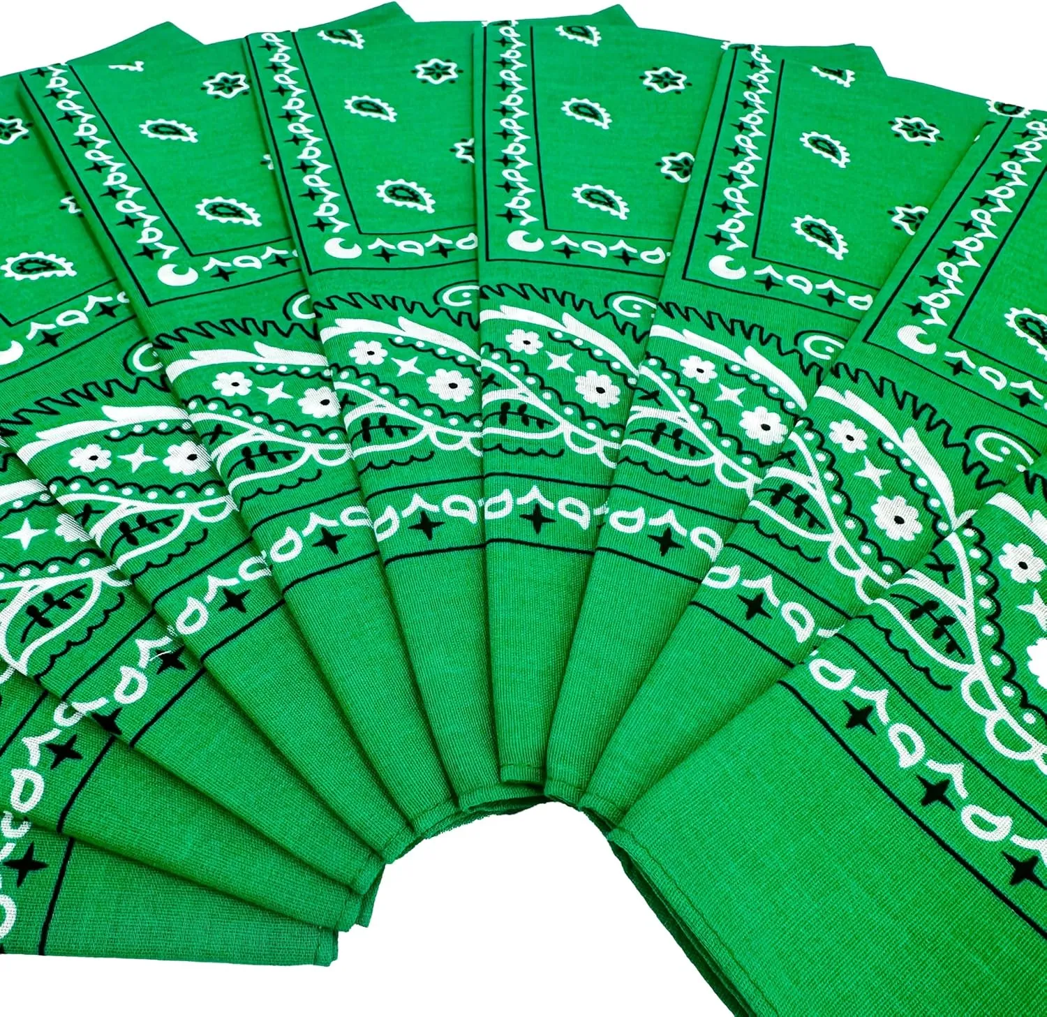 Vamqor 100% Cotton 10 Pack Fine Bandanas