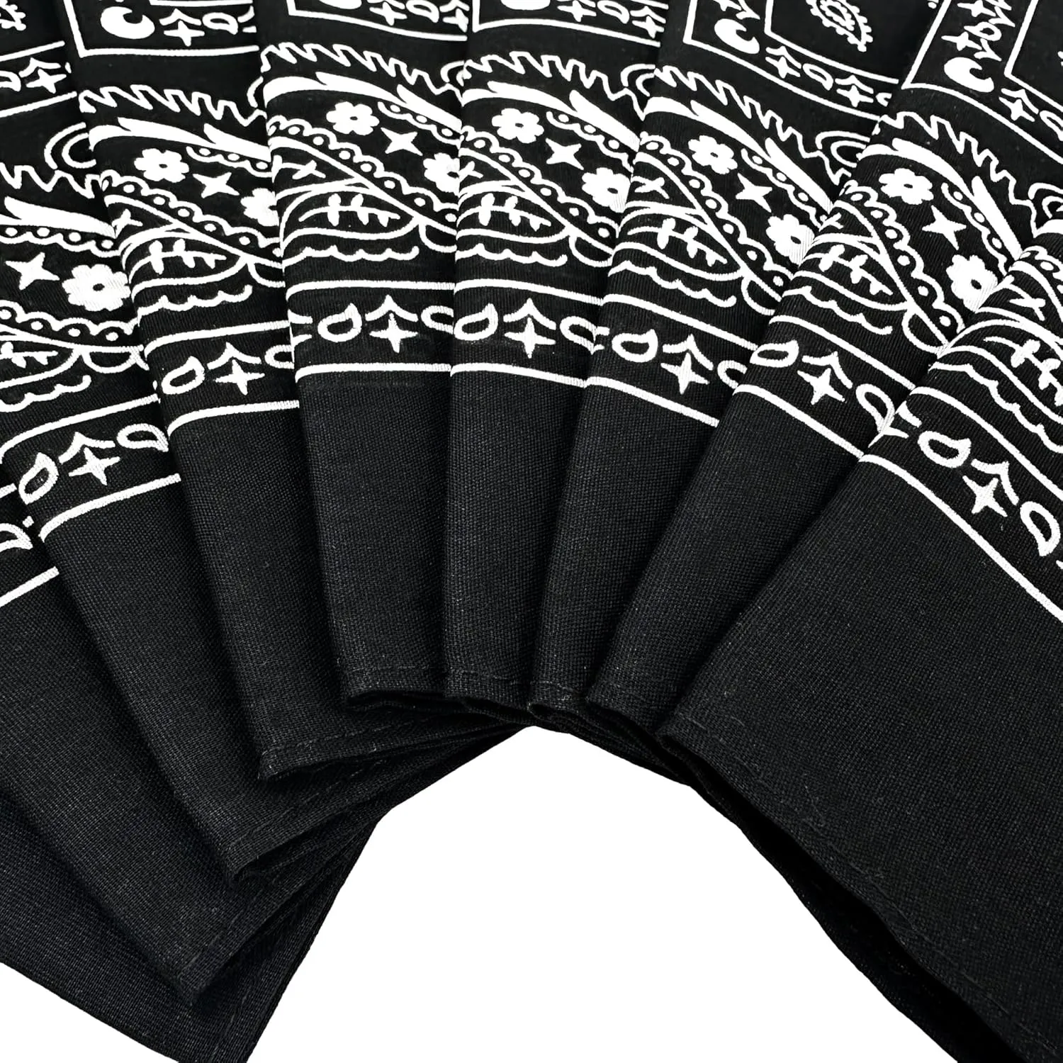 Vamqor 100% Cotton 10 Pack Fine Bandanas
