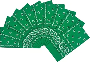 Vamqor 100% Cotton 10 Pack Fine Bandanas