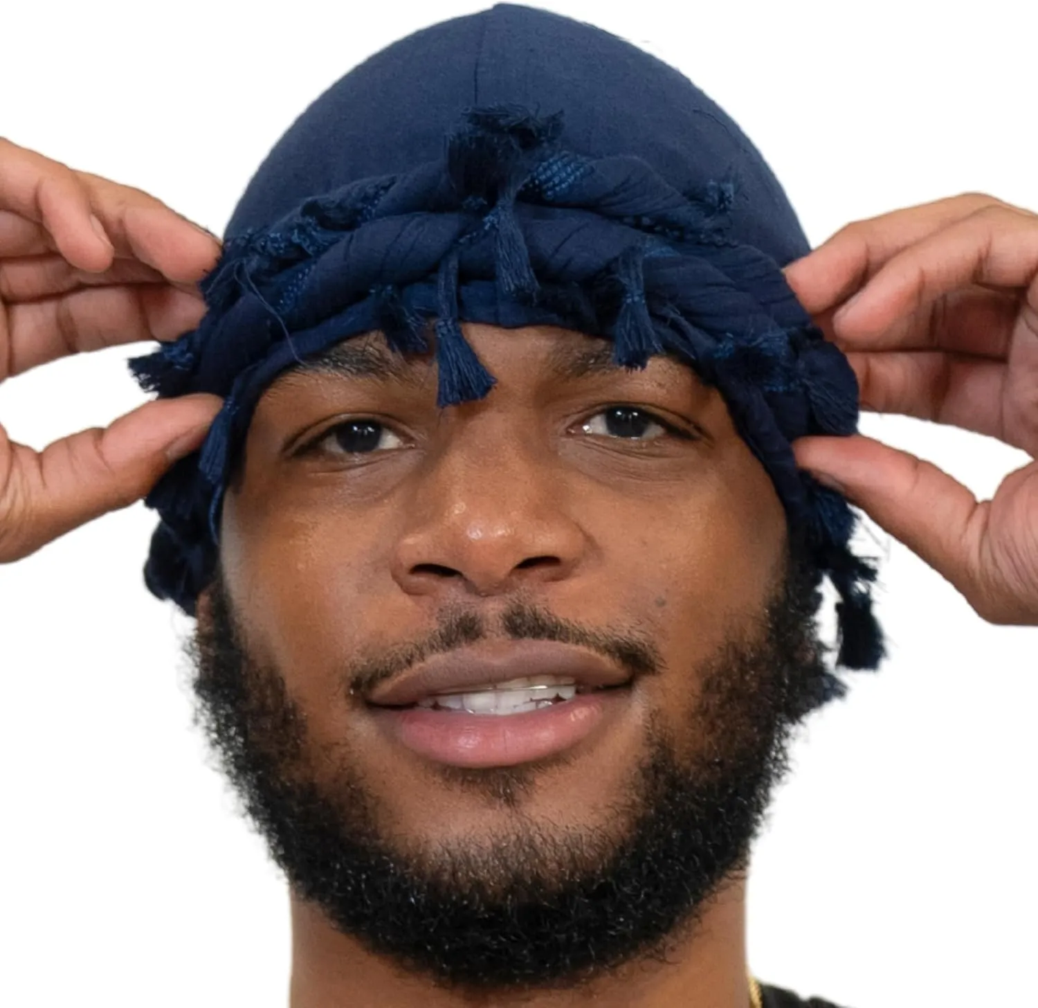 Veeta Superior Halo Turban Silk Satin Lined Head Wrap, Pre-Tied Tassel Turban for Men & Women, Turban Durag Wave Cap