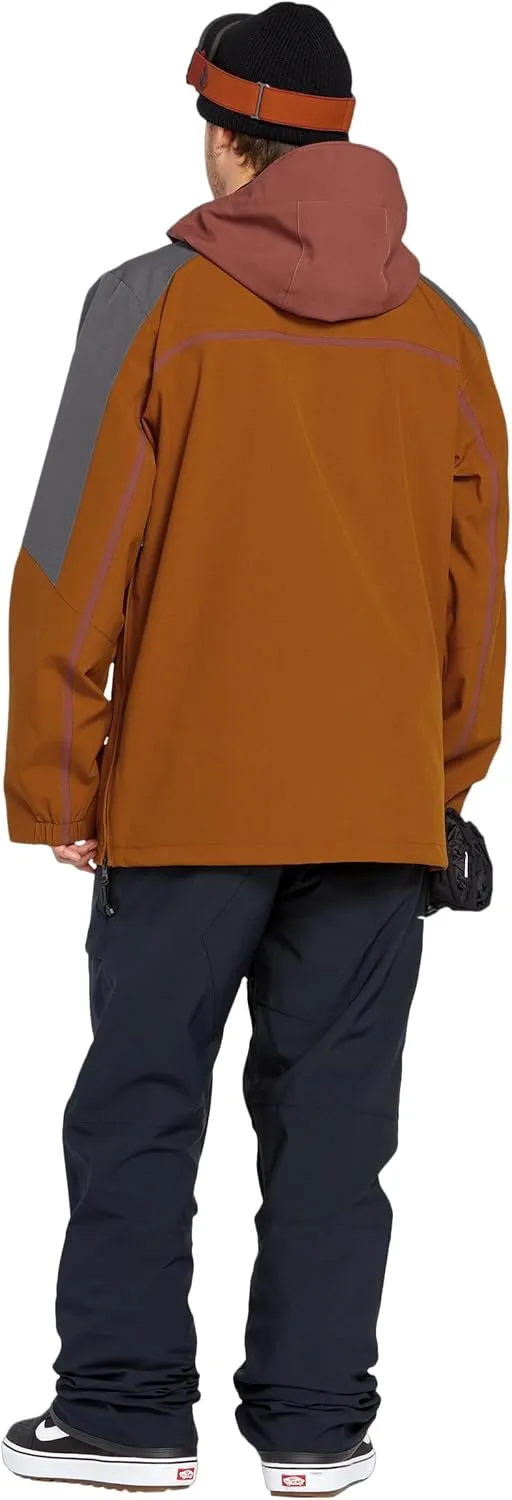 Volcom Men's Brighton Pullover Anarok Hooded Snowboard Jacket