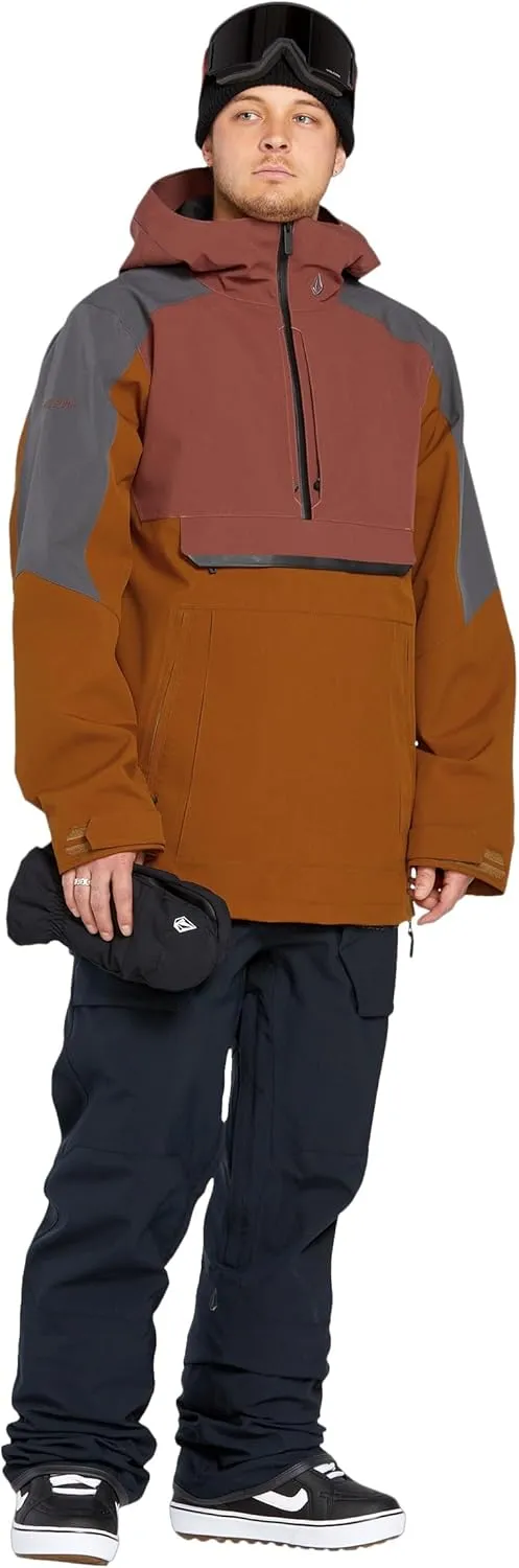 Volcom Men's Brighton Pullover Anarok Hooded Snowboard Jacket