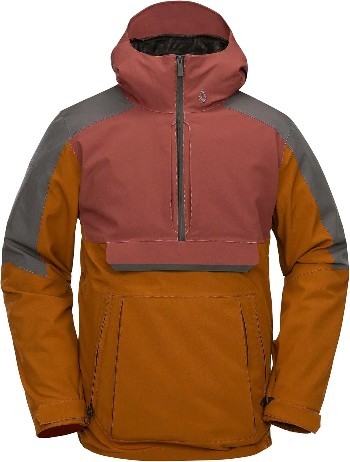 Volcom Men's Brighton Pullover Anarok Hooded Snowboard Jacket
